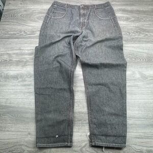 Vintage Guess Jeans Mens 36x32 Gray Silver Destroyed Y2K Hip Hop RAP 90s Grunge